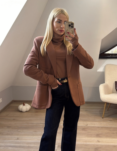 Marynarka bawełniana LORIN (carmelowa)