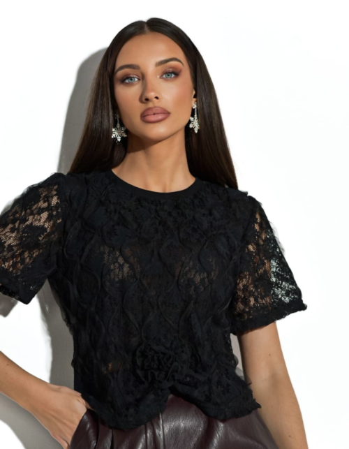 Bluzka koronkowa Mirella (czarna)