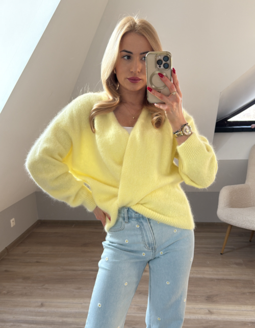 Kardigan Neris z wełną i angorą w składzie