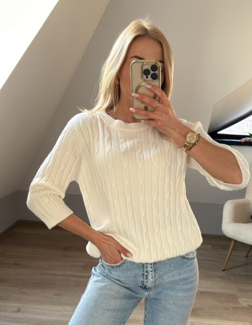 Sweterek WARKOCZ śmietankowy