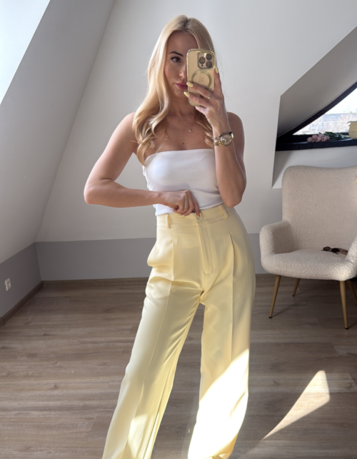 SPODNIE AMBER budyniowe