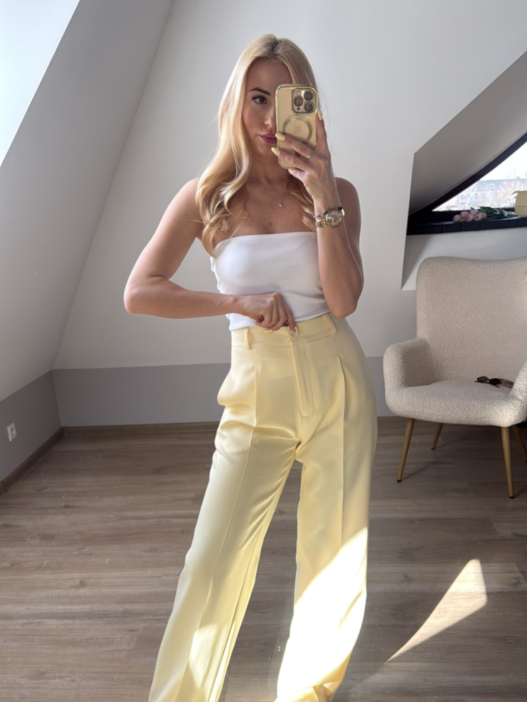 SPODNIE AMBER budyniowe