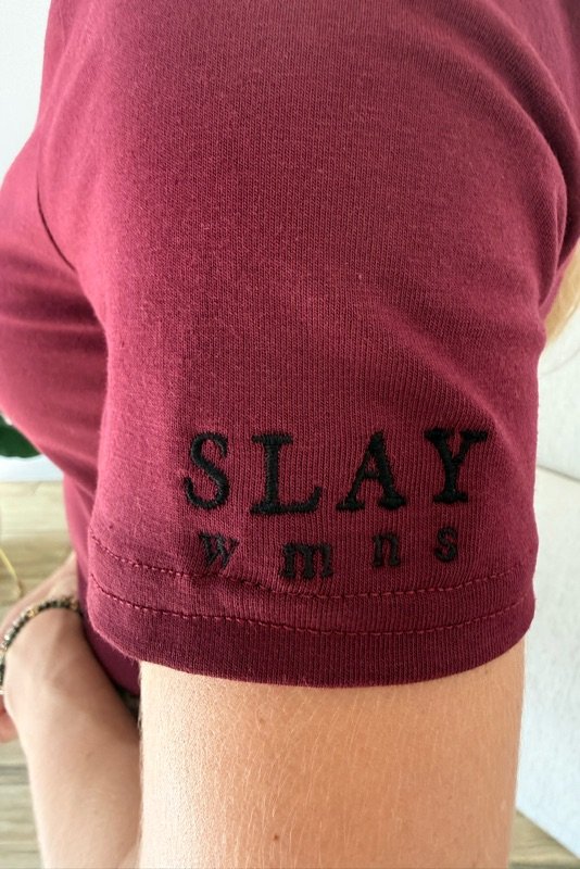 T-SHIRT SLAY BORDOWY