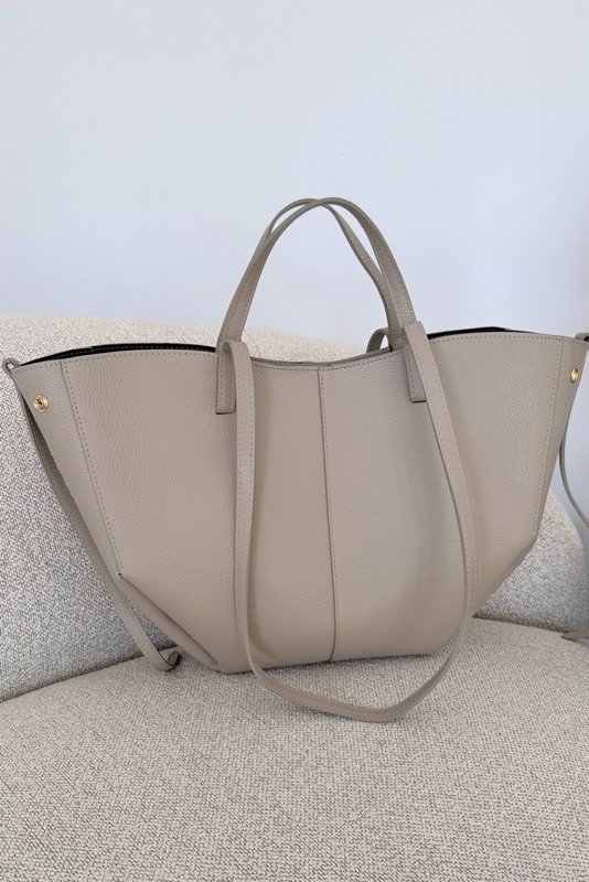 Torebka skórzana POLINA maxi taupe