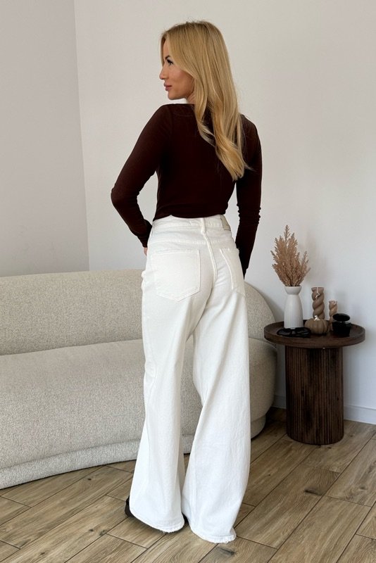 JEANSY QUEEN WIDE LEG białe