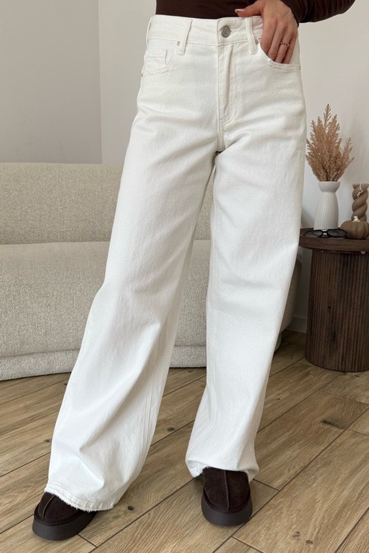 JEANSY QUEEN WIDE LEG białe