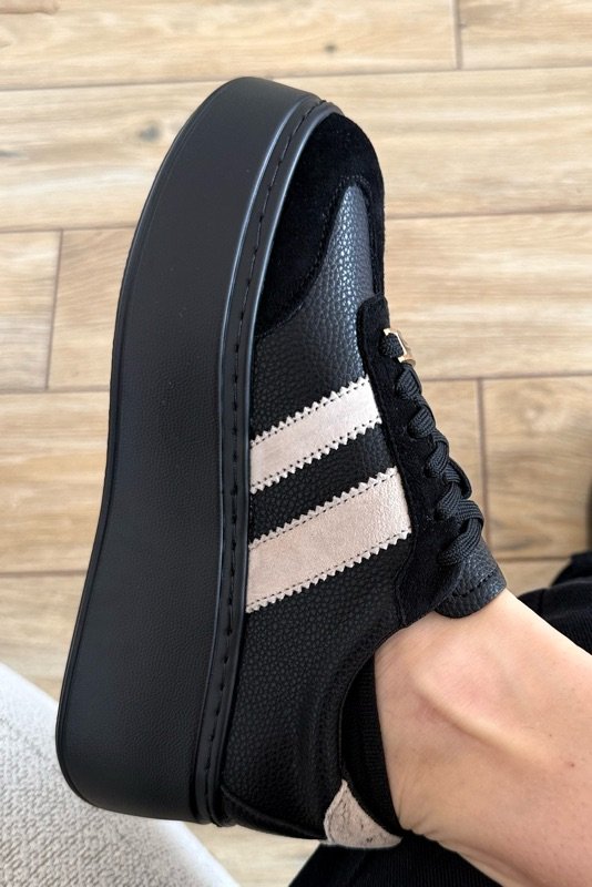 SNEAKERSY SKÓRZANE GOODIN CZARNE